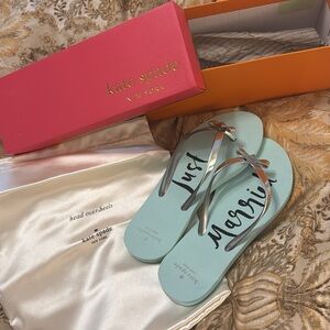 Just married Kate spade flip flops!